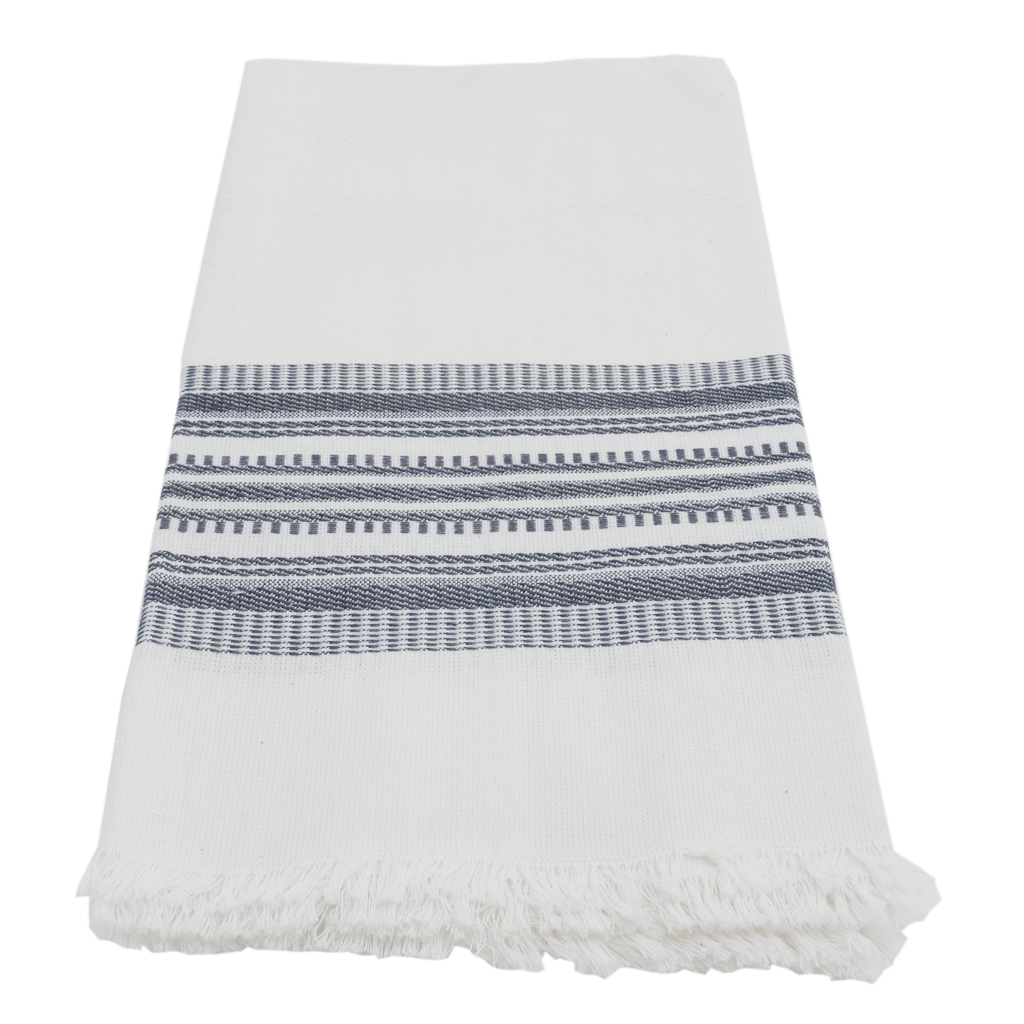 Slate Antigua Stripe Kitchen Towels - Set of 2