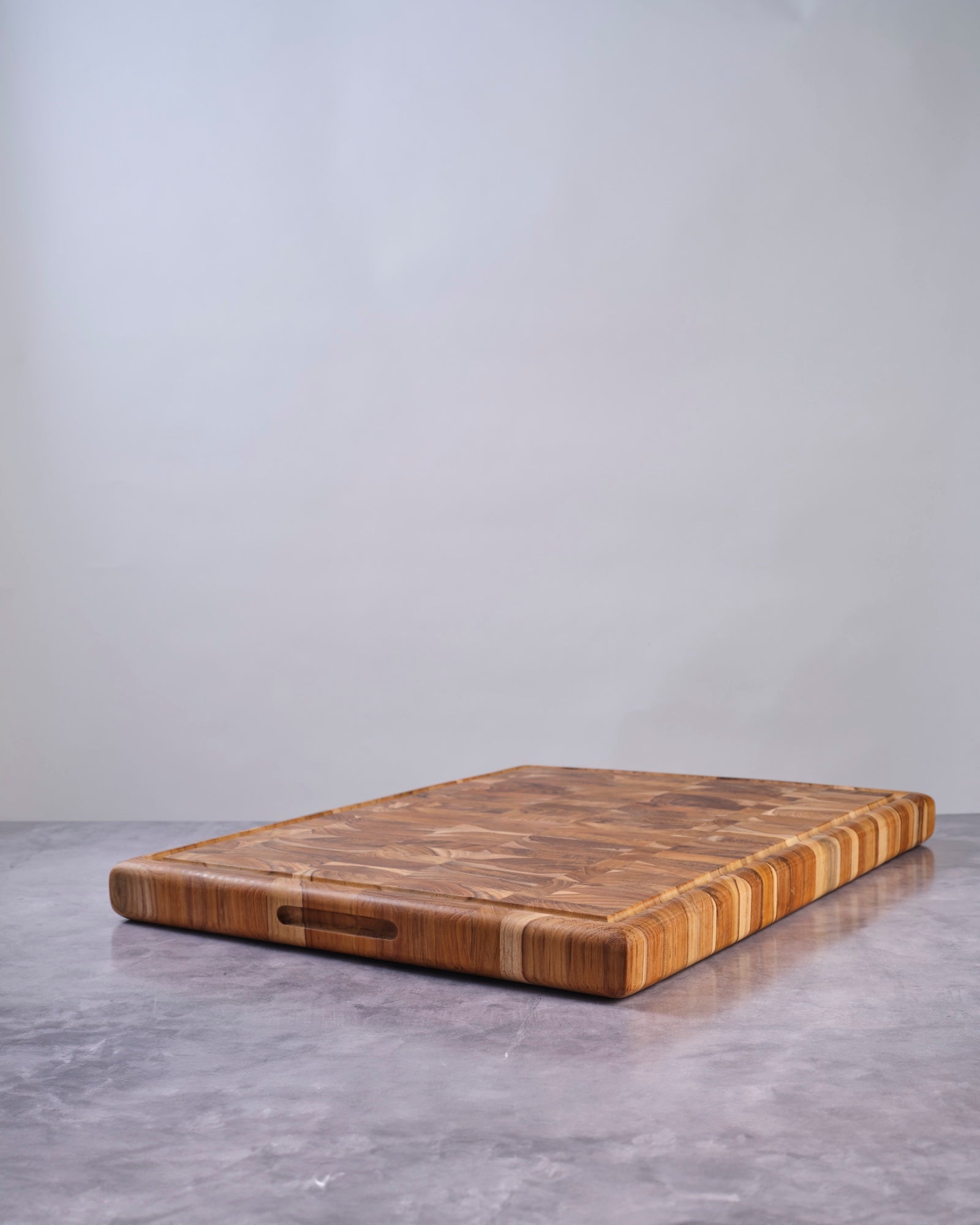 Butcher Block Cutting Board in Teak Wood