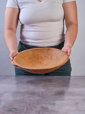 Medium 14 inch Classic Round Wood Bowl