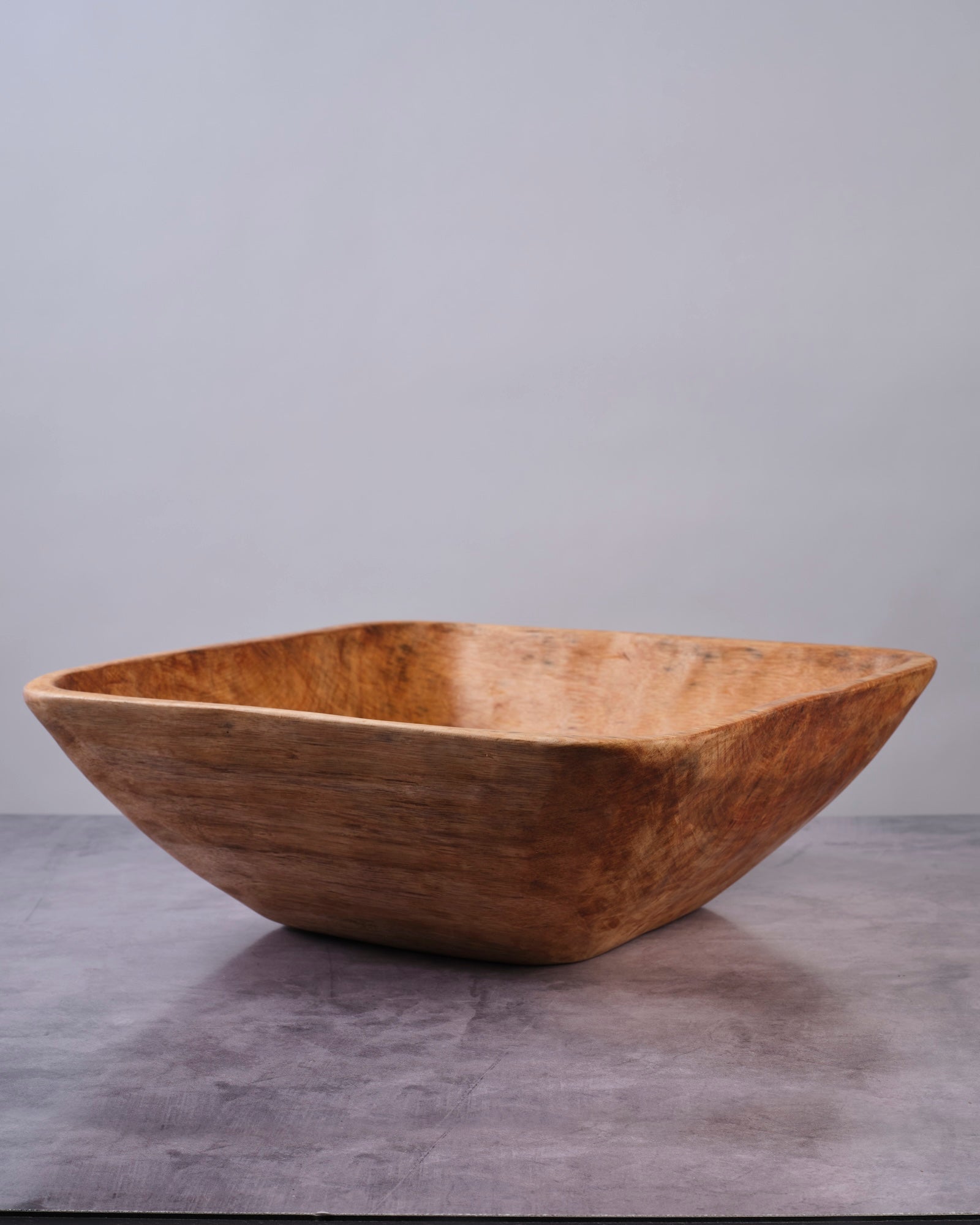 Large 17-inch Nesting Square Wooden Bowl