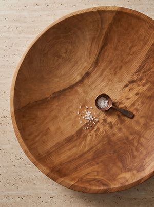 XXL 24 inch Shallow Wood Bowl