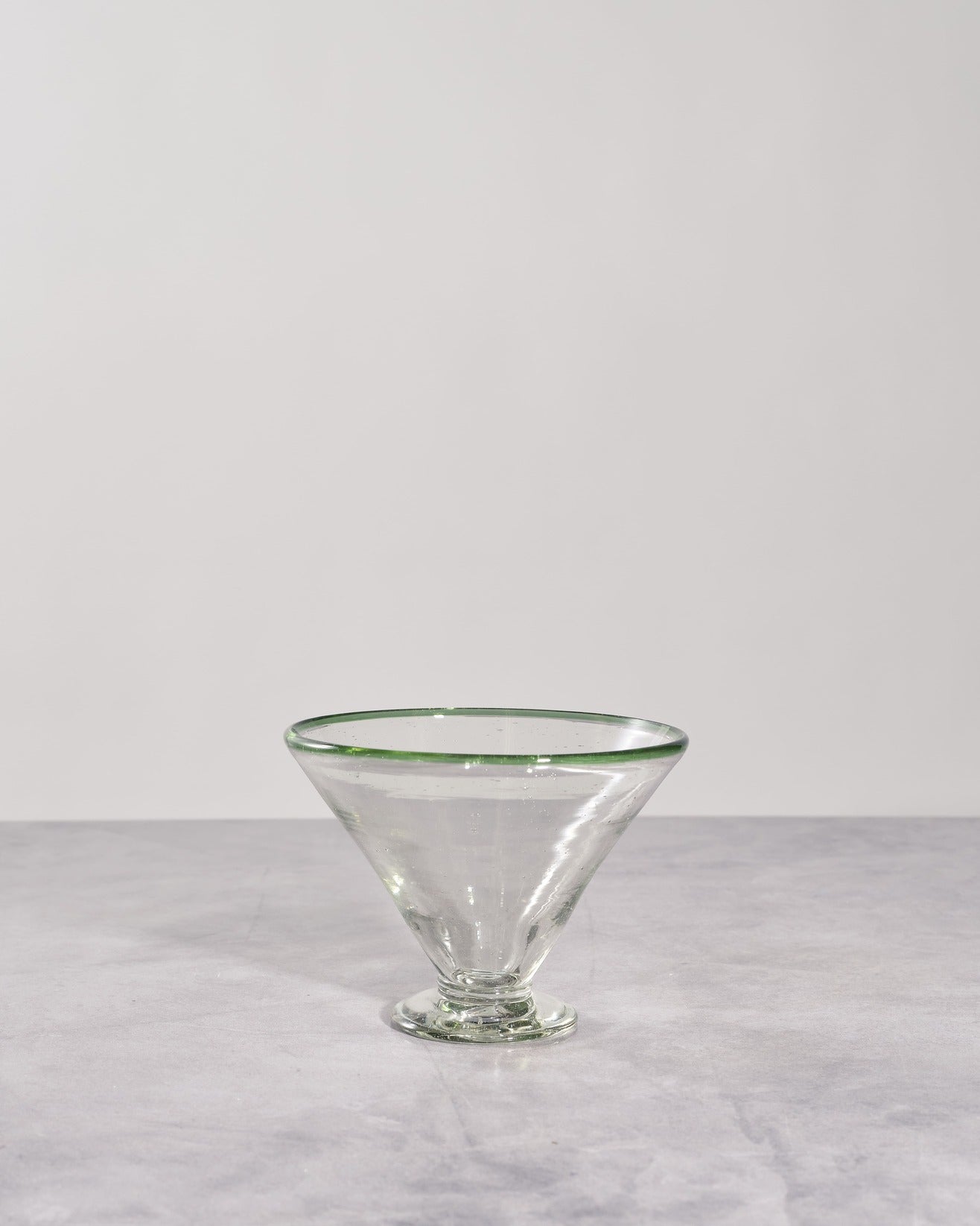 Green Rim Margarita Glass