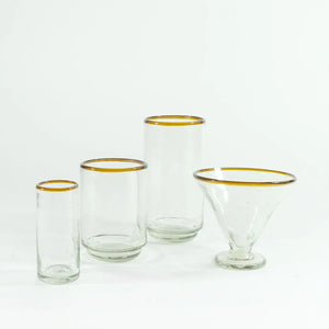 Medium Amber Rim Stacking Glass