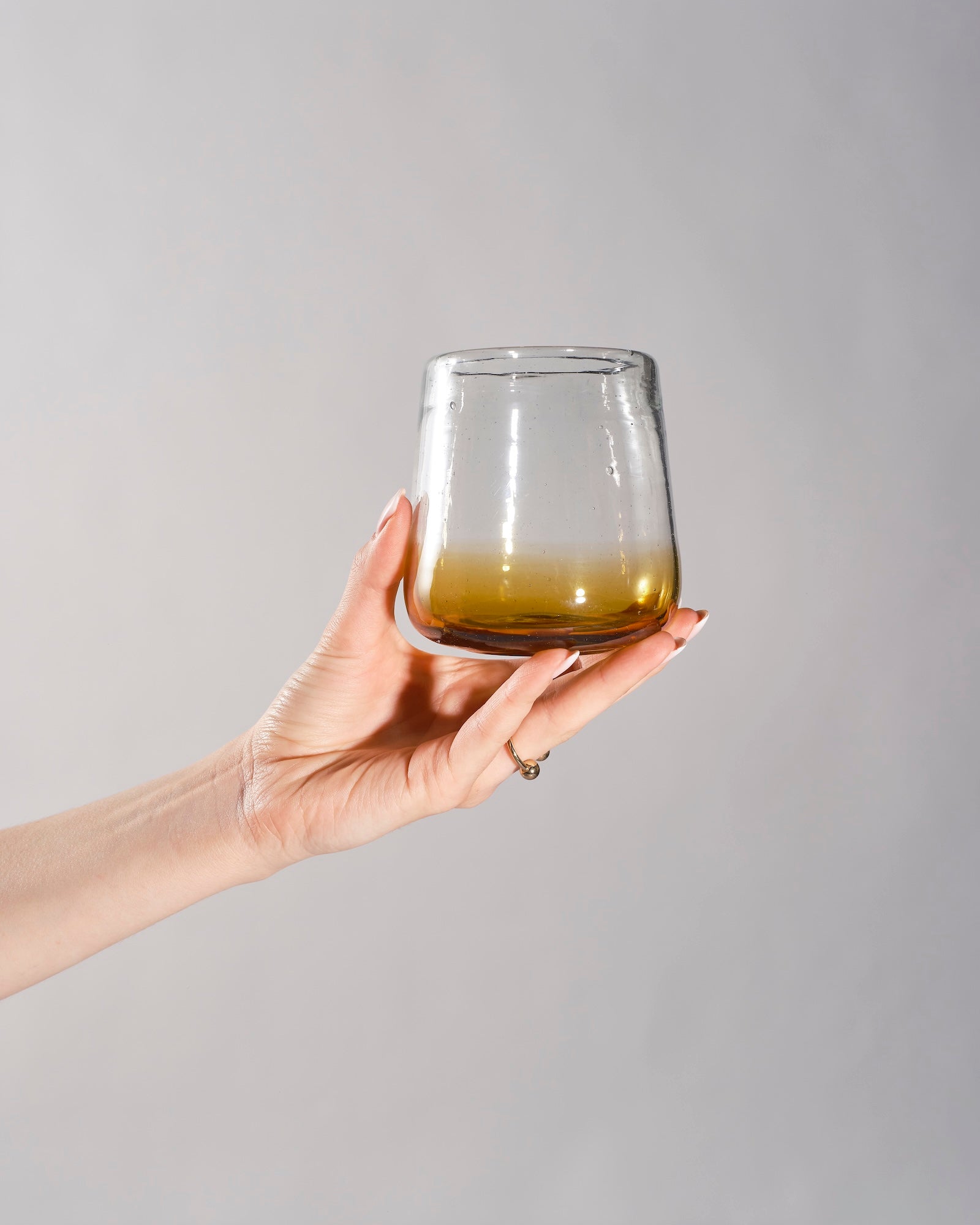 Amber Ombre Drinking Glass, Set of 4