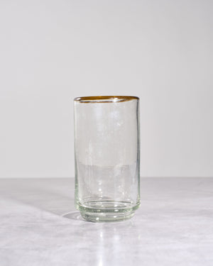 Large Amber Rim Stacking Glass