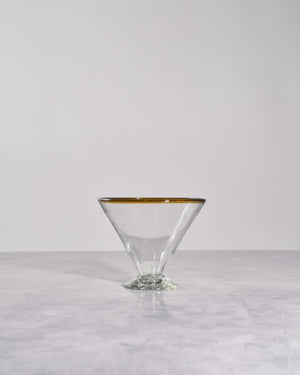 Amber Rim Margarita Glass