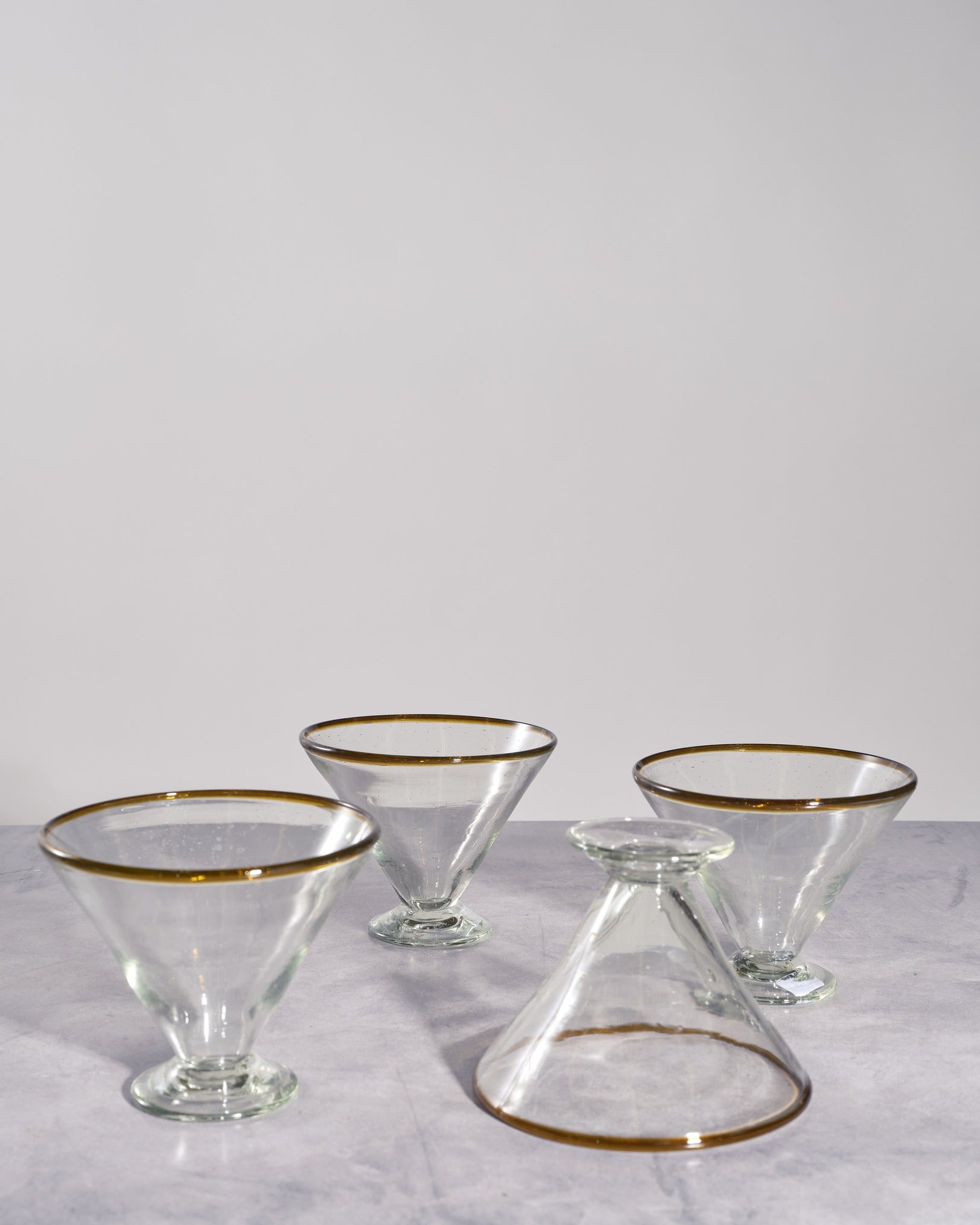 Amber Rim Margarita Glass
