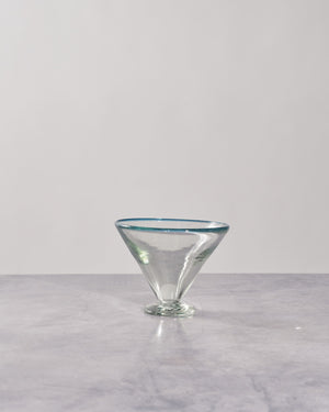 Aqua Rim Margarita Glass