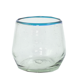 Aqua Rim Roly Wine Glass