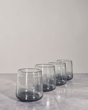Black Ombre Drinking Glass, Set of 4
