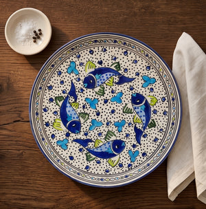 Blue Fish Dinner Plate