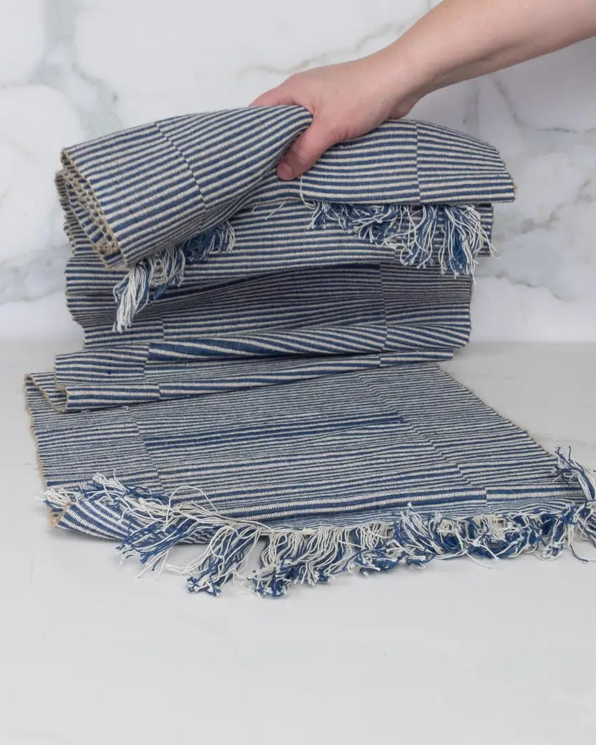 Blue Handwoven Table Runner