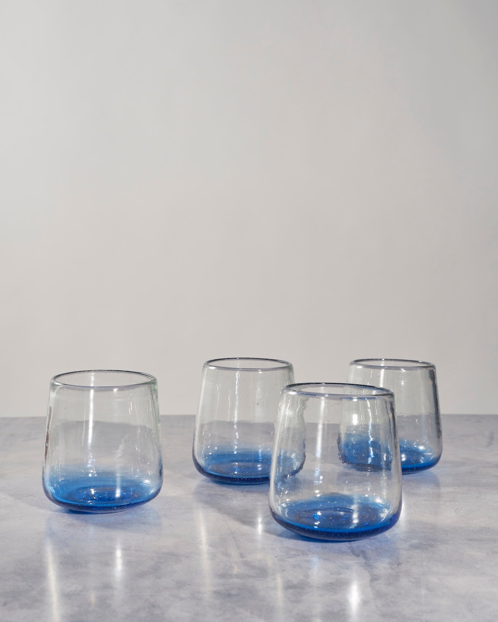 Blue Ombre Drinking Glass, Set of 4