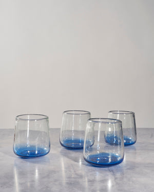 Blue Ombre Drinking Glass, Set of 4