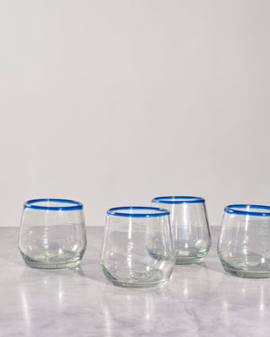 Roly Hand Blown Wine Glasses, Set of 4