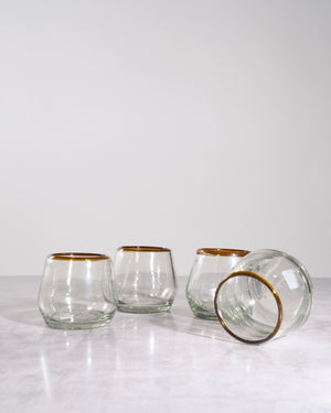 Roly Hand Blown Wine Glasses, Set of 4