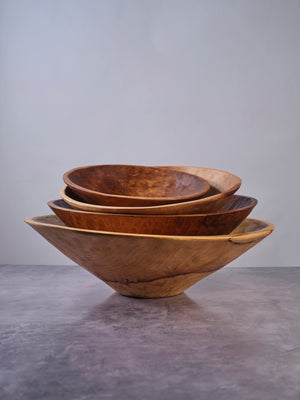 XXL 24 inch Classic Round Wood Bowl