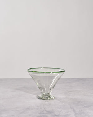 Green Rim Margarita Glass