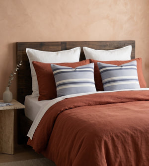 Hand-loomed Gray Bold Stripe Pillow Cover