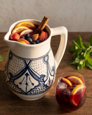 Haqima Ceramic Flower Vase and Pitcher