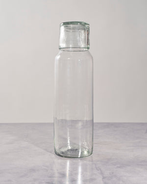 Large Slim Glass Carafe with Cup