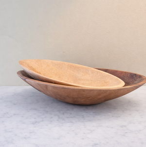 XL 22 inch Oval Wood Salad Bowl