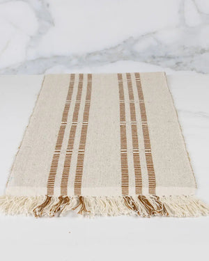 Neutral Amber Handwoven Table Runner