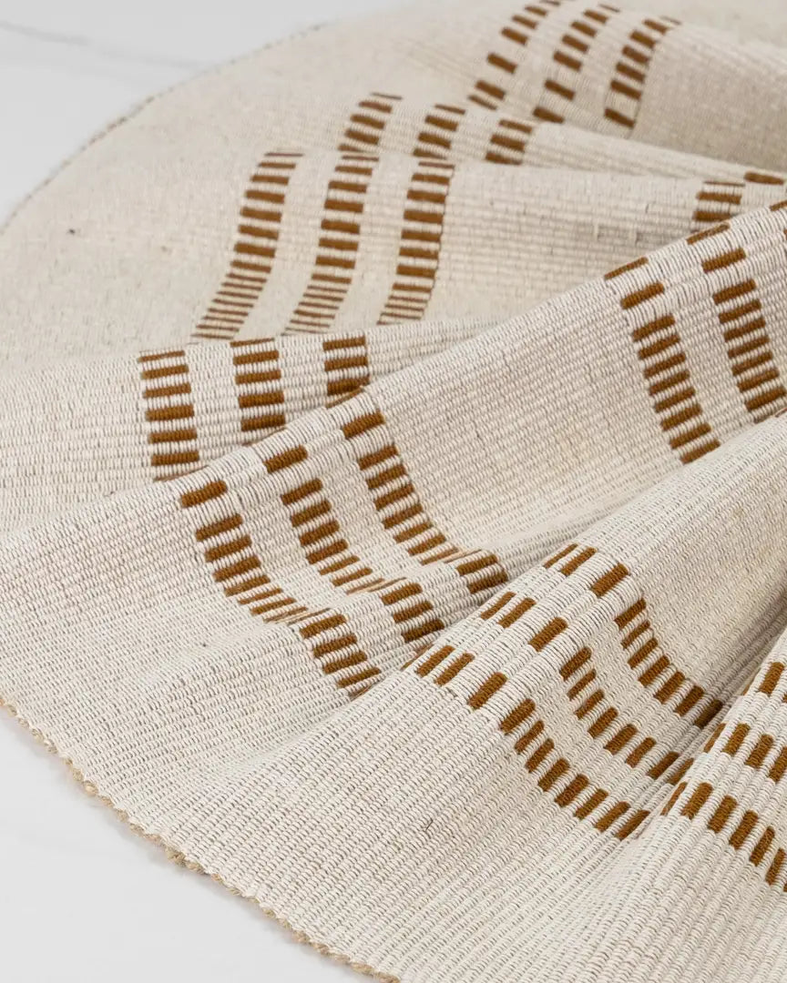 Neutral Amber Handwoven Table Runner