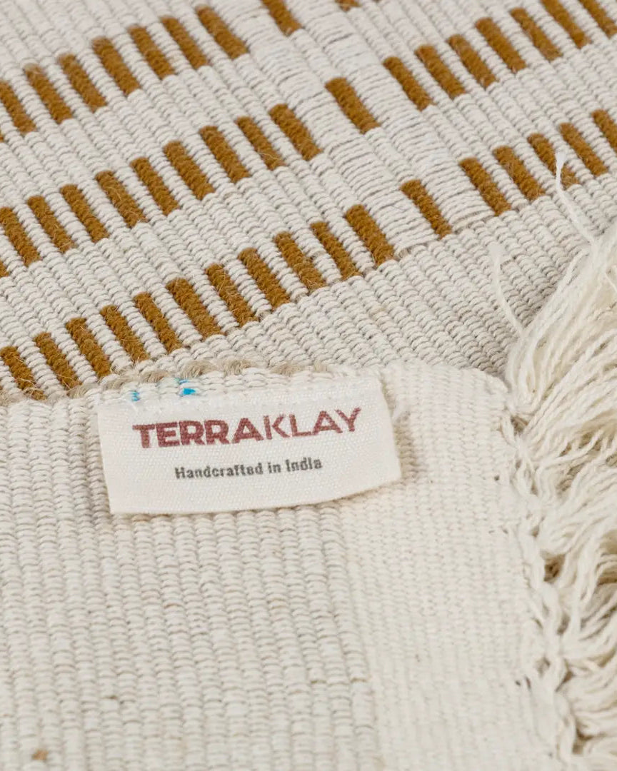 Neutral Amber Handwoven Table Runner