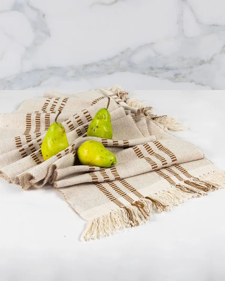 Neutral Amber Handwoven Table Runner
