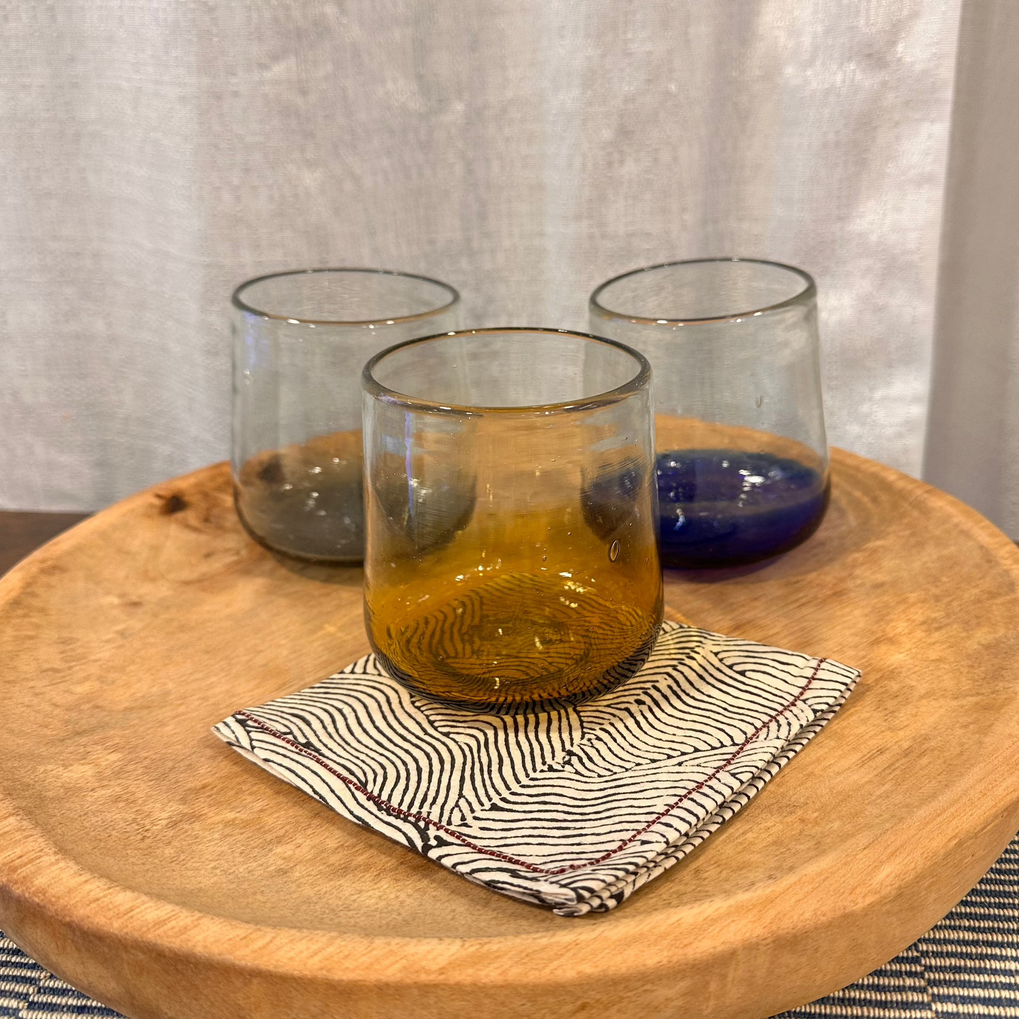 Amber Ombre Drinking Glass, Set of 4