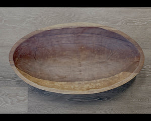 XXL 28-inch Oval Hand-carved Hardwood Bowl