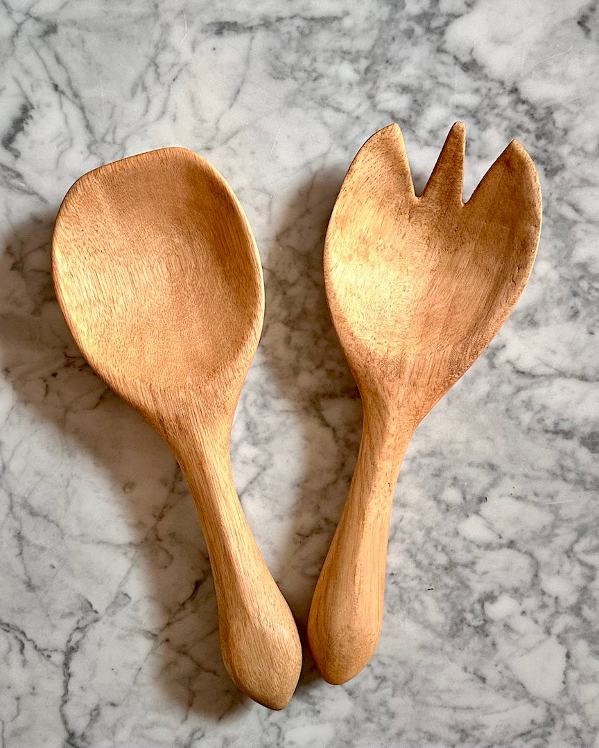 Peruvian Wood Salad Servers