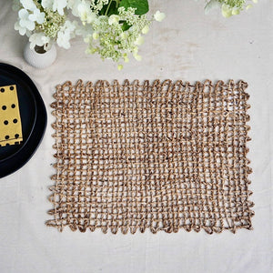 Rectangle Woven Black Placemats
