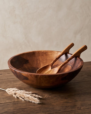 15-Inch "Rim Hook" American Handcrafted Wood Salad Servers