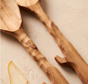 15-Inch "Rim Hook" American Handcrafted Wood Salad Servers