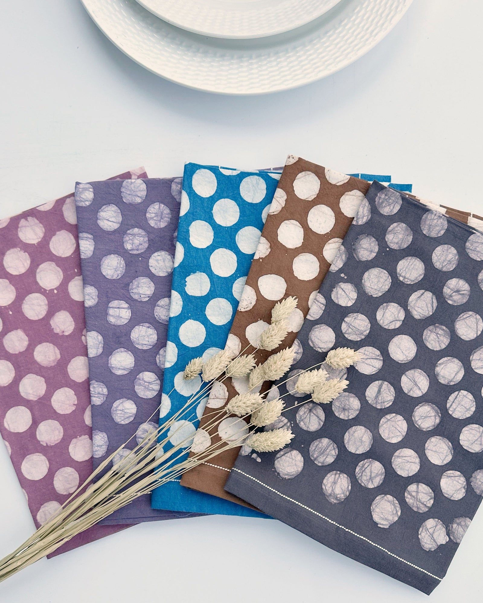 Lakshmi Polka Dots Dinner Napkins (Set of 4)