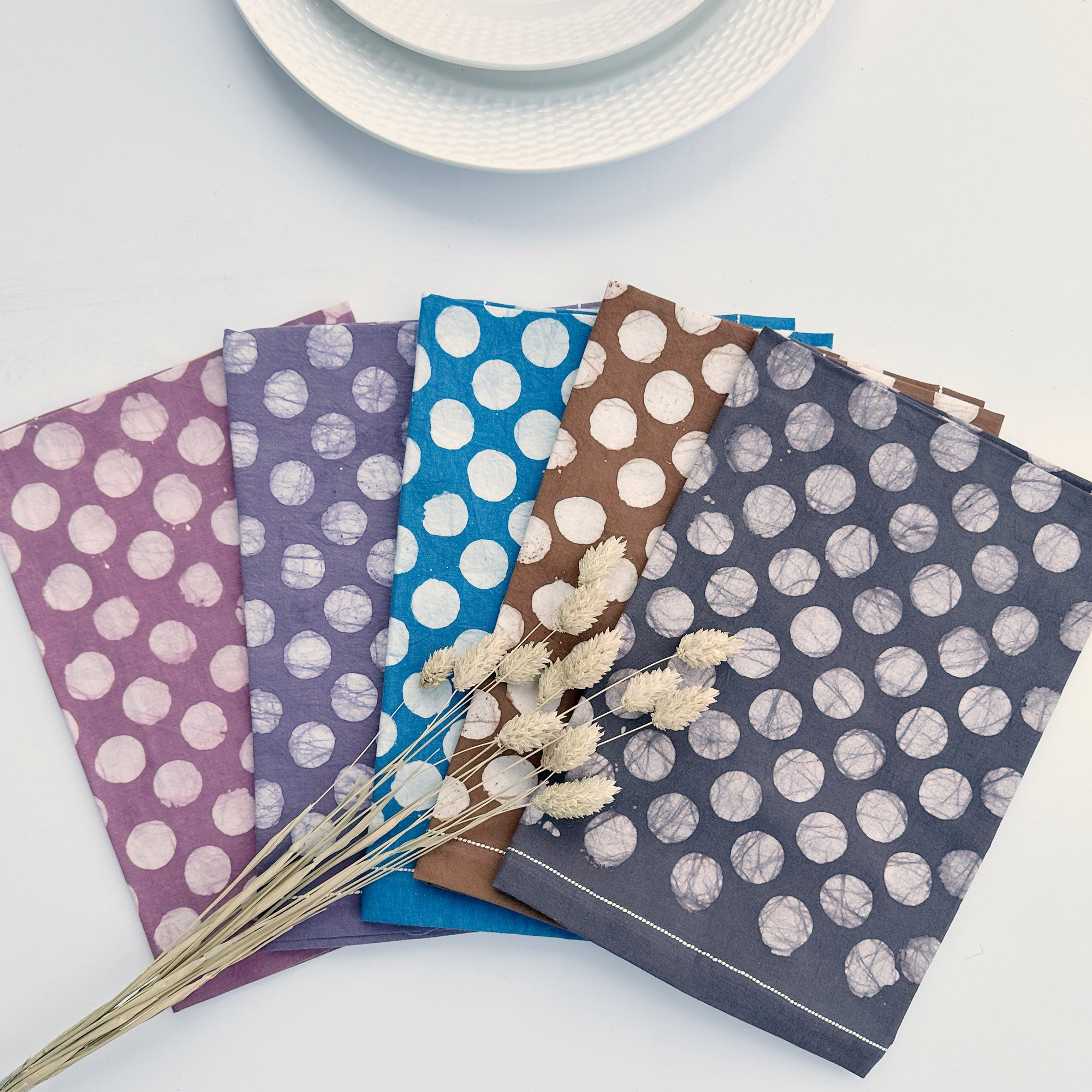 Lakshmi Polka Dots Dinner Napkins (Set of 4)