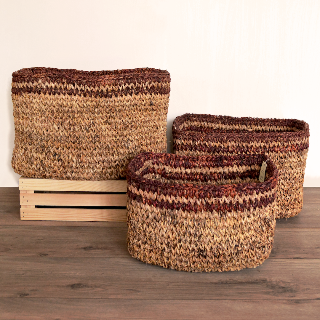 Terraklay rectangle basket set of 3