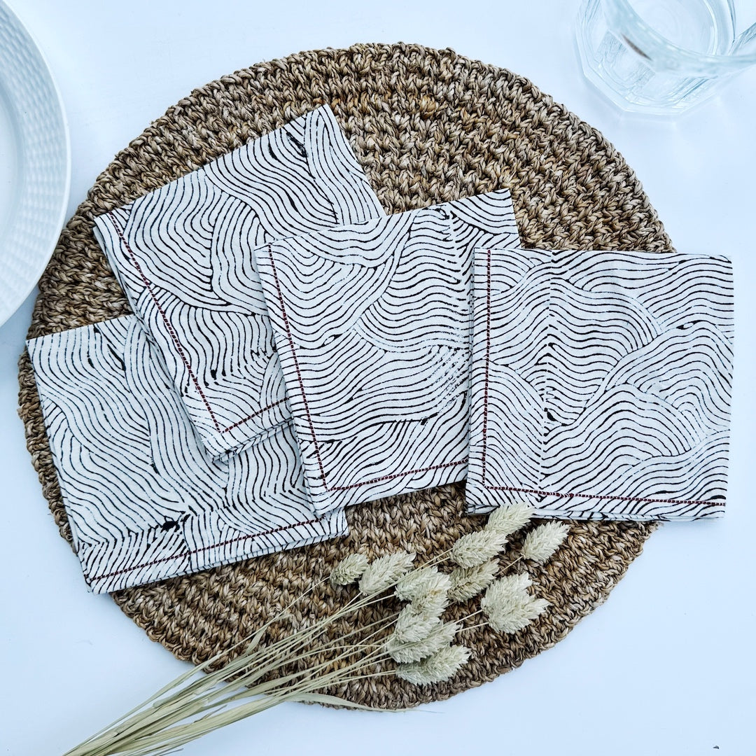set of 4 cocktail napkins from TerraKlay