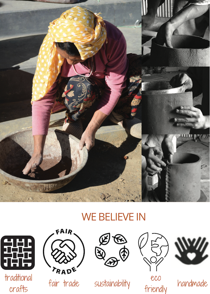 Terraklay products are all handmade, sustainable, eco-friendly and keeping traditional crafts alive. We work with women artisans who are giving back to their families and their communities