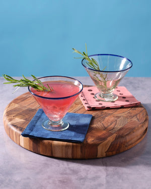 Margarita Glasses - Hand-Blown Recycled Glass, Set of 4