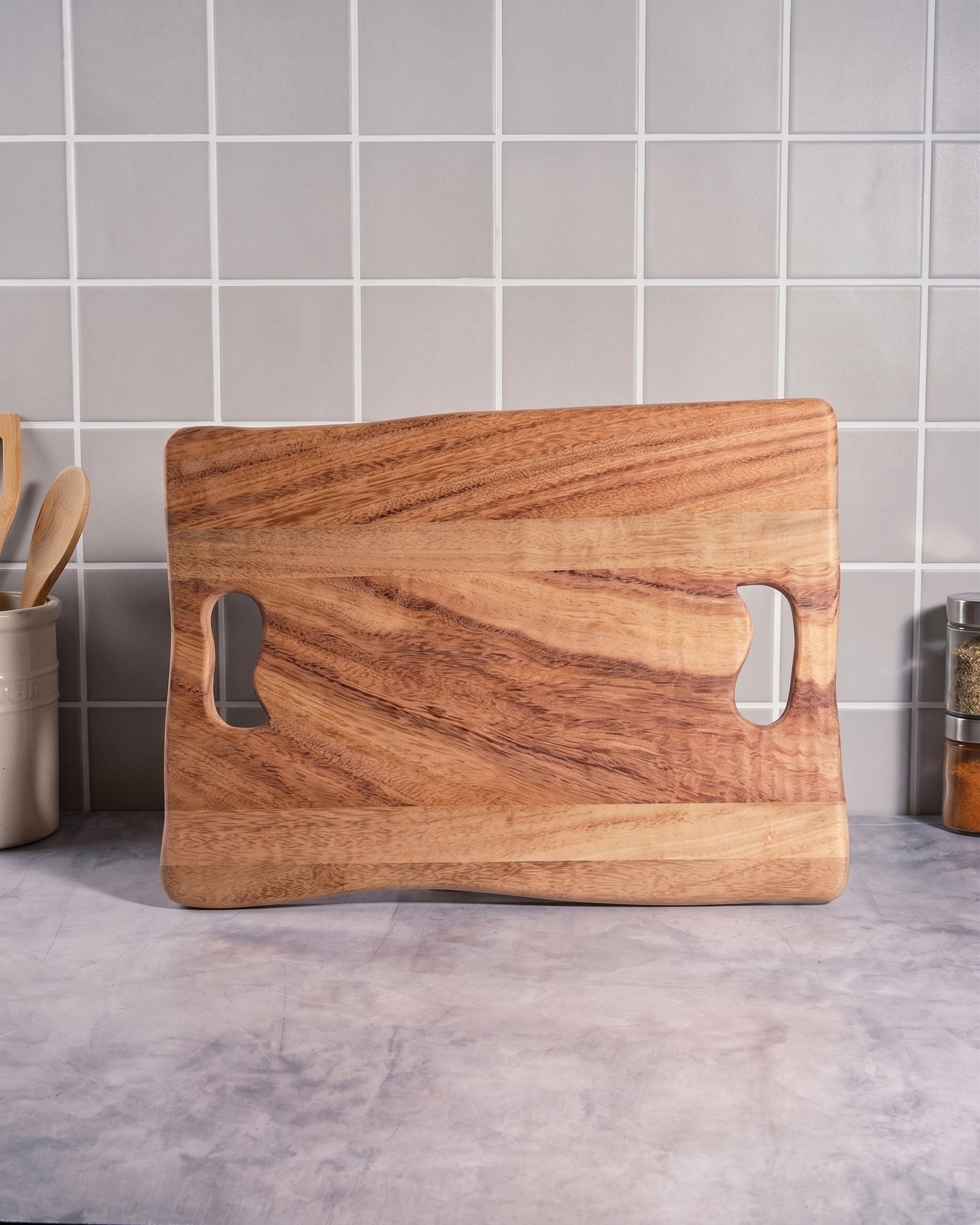 Large Cut Out Handle Wood Cutting Board
