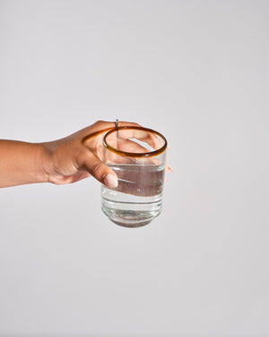 Medium Stacking Drinking Glasses-Recycled Glass, Set of 4