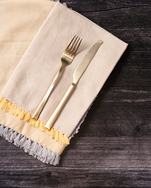 Double-Sided Fringe Cotton Napkins