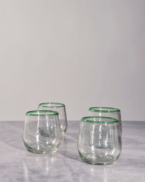 Roly Hand Blown Wine Glasses, Set of 4