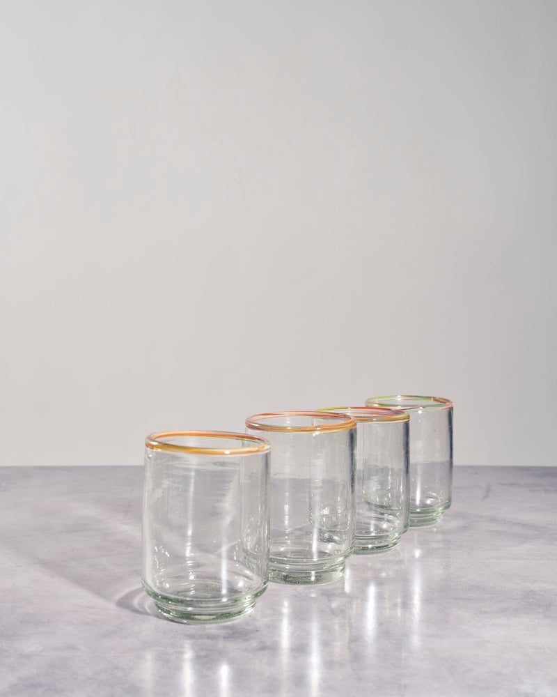Medium Multi Rim Stacking Glasses, Set of 4