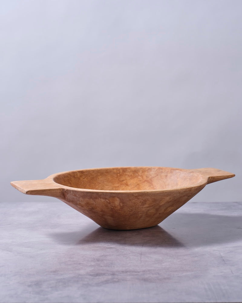 Medium 15.5 inch Wood Bowl with Handles