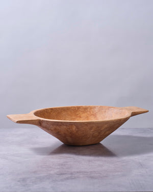 Medium 15.5 inch Wood Bowl with Handles