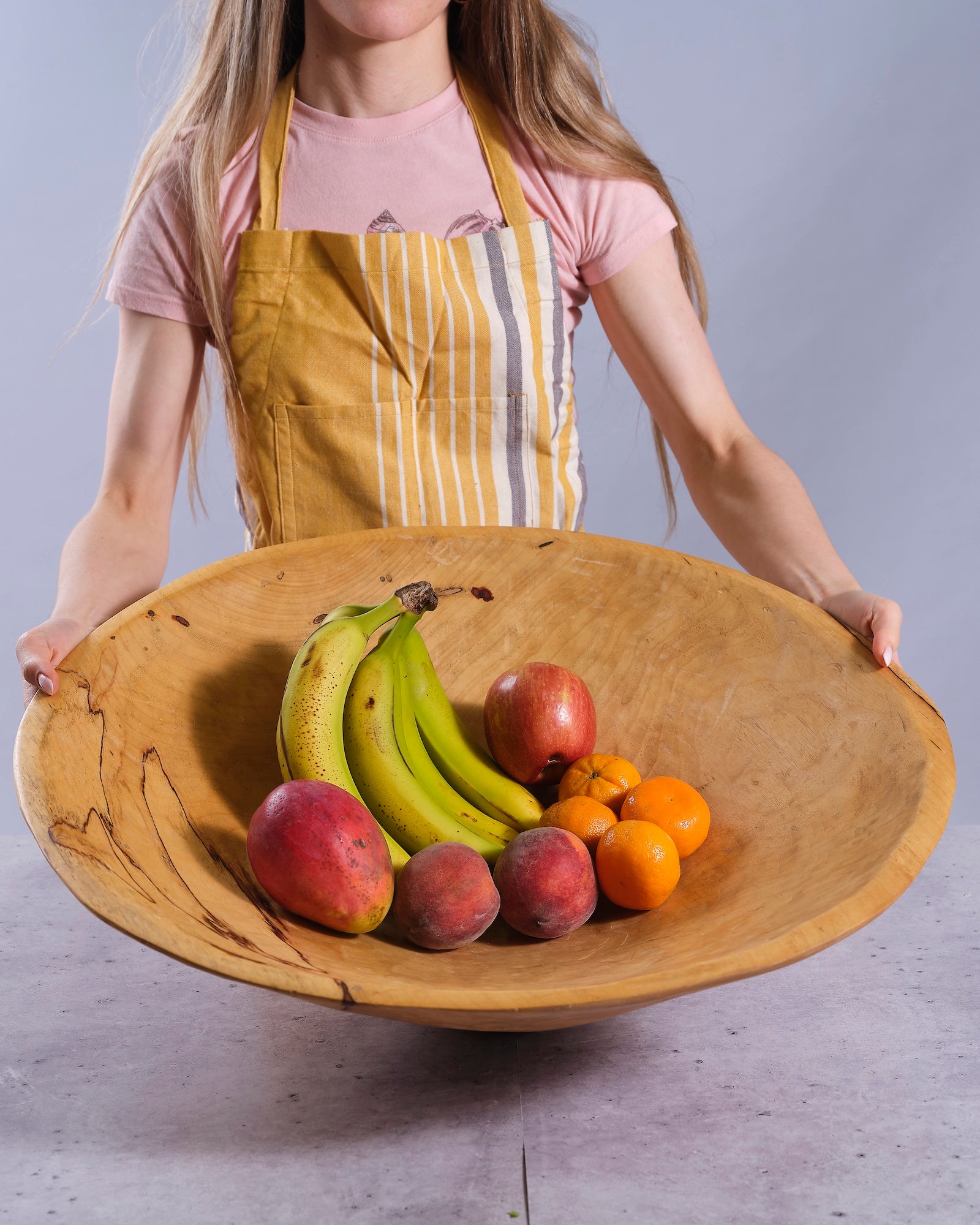 XXL 24 inch Classic Round Wood Bowl
